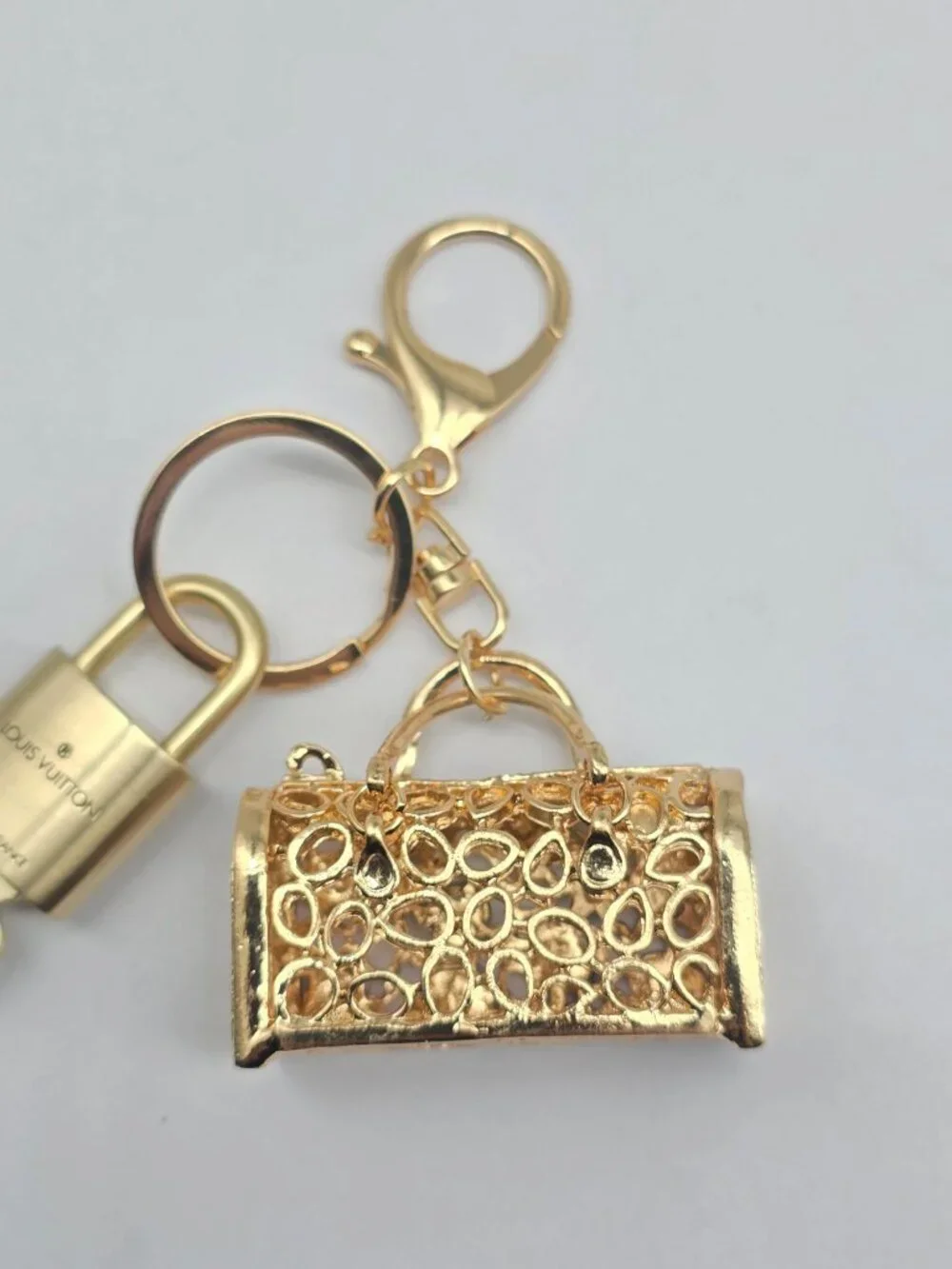 Authentic Louis Vuitton Gold Lock 🔒 Unbranded Keychain Bag Charm LV
